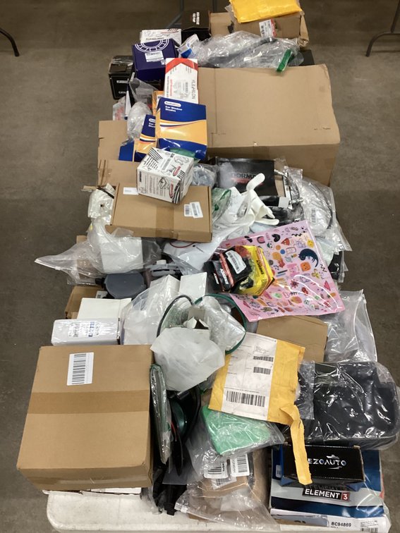Table of automotive parts.