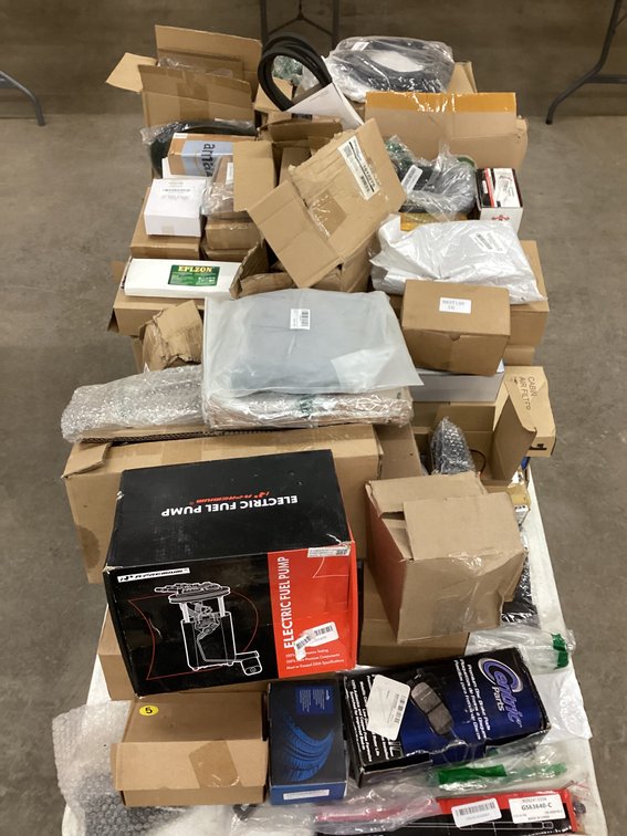 Table of automotive parts.