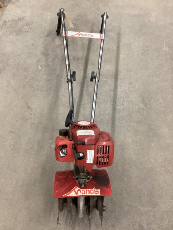 Mantis garden tiller.