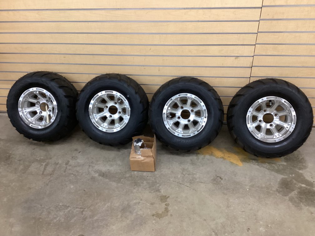(4) Kenda 18X10X10 Speed Racers on aluminum wheels - 4 bolt pattern