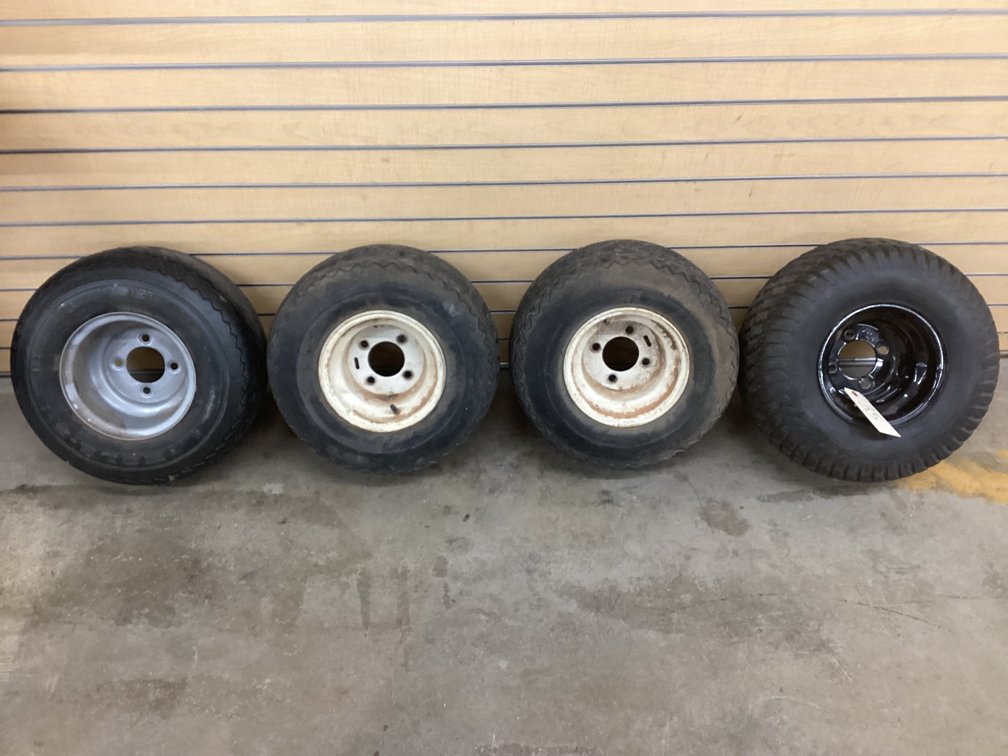 (4) 18X8.5-8 tires on 4 lug wheels