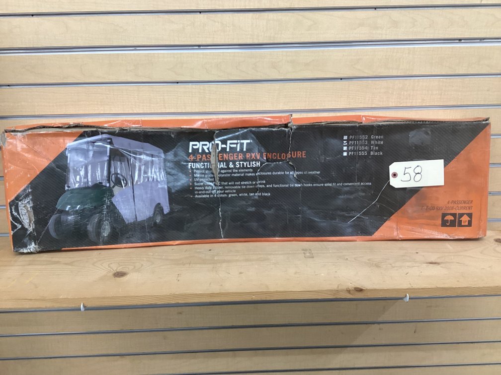 Pro Fit golf cart enclosure - white