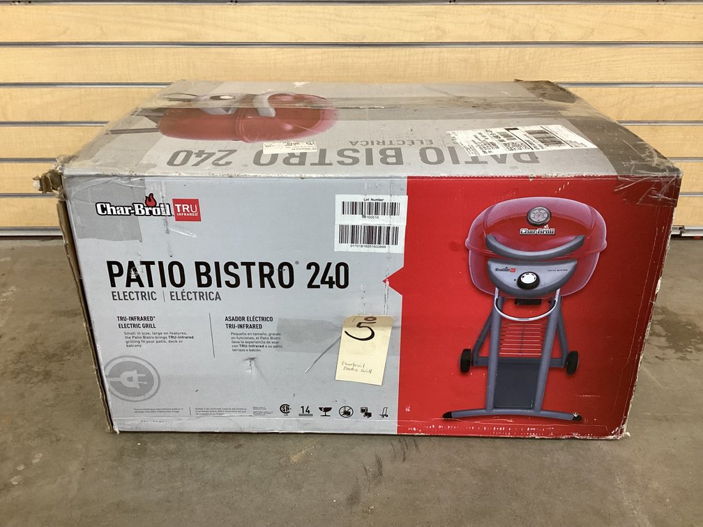 New Charbroil electric infrared patio bistro grill