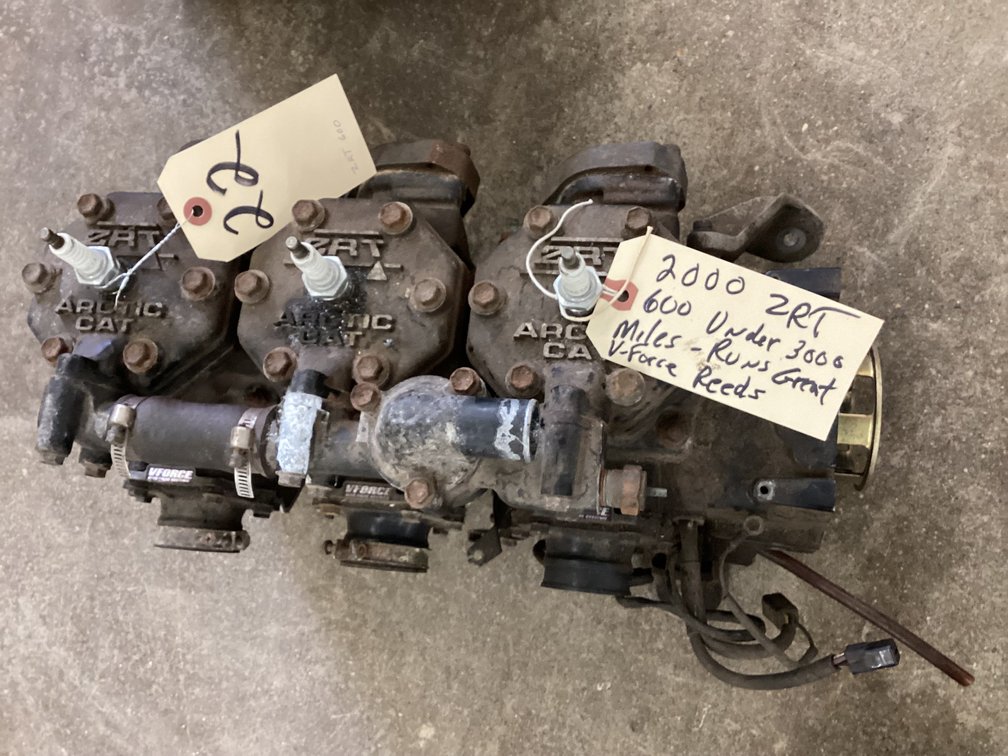2000 Arctic Cat ZRT 600 engine w/ V-Force reeds. 