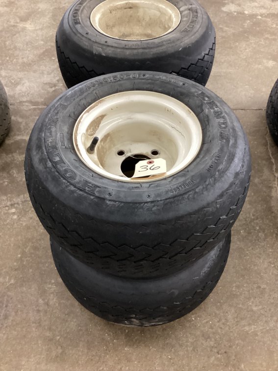 (4) used golf cart tires/wheels