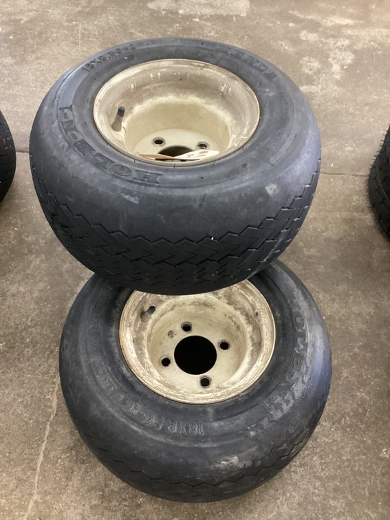 (3) used golf cart tires/wheels