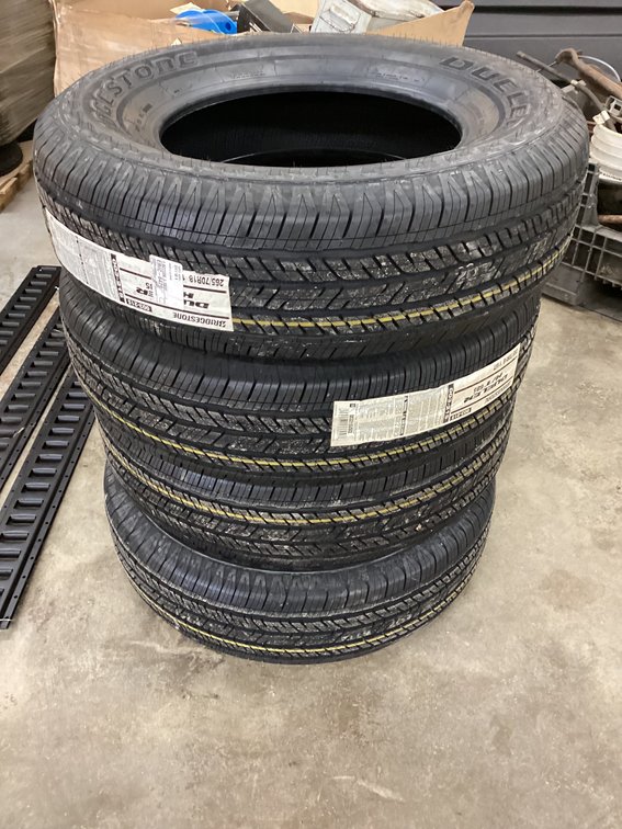 (4) unused Bridgestone Dueler HT tires 265/70R18