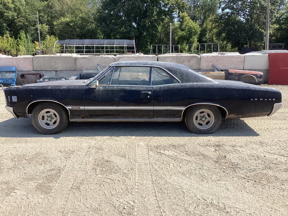1966 Pontiac Lemans, odometer reads 07,163, overhead cam Sprint 6, 3 speed manual, bill of sale.