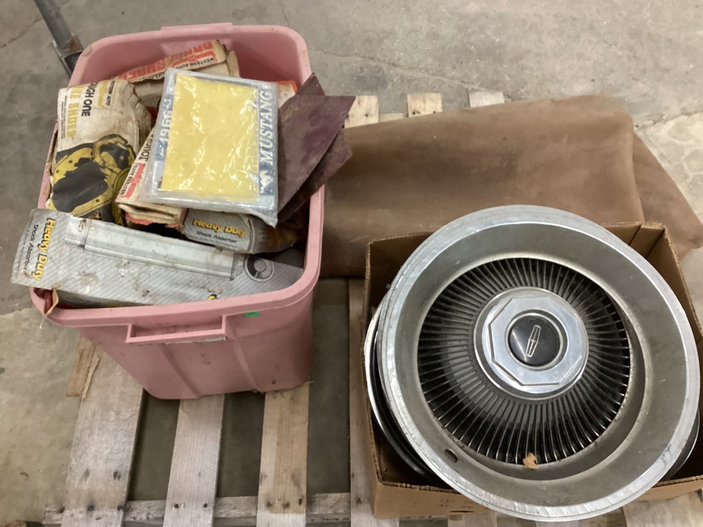 Skid of car parts