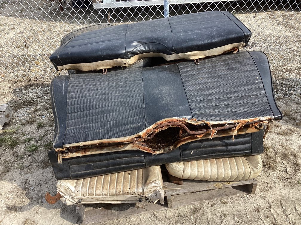 Skid of Mustang seats