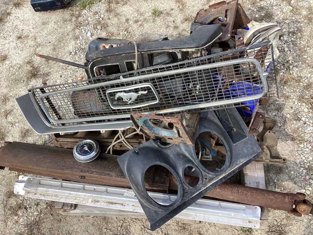 Skid of car parts