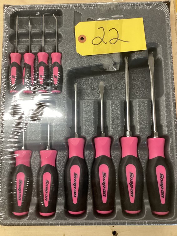 Unused 10 pc Snap On screwdriver, awl, hook, and pick set. 