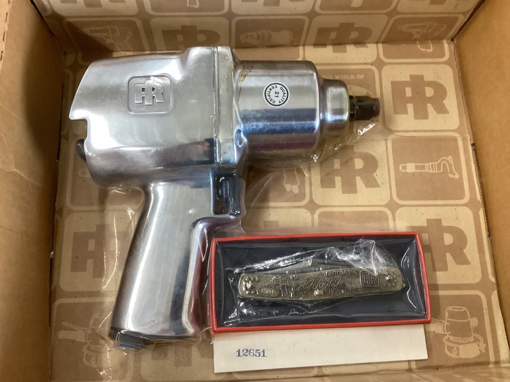 Unused IR 1/2 impact wrench with A.J. Foyt Jr. pocket knife