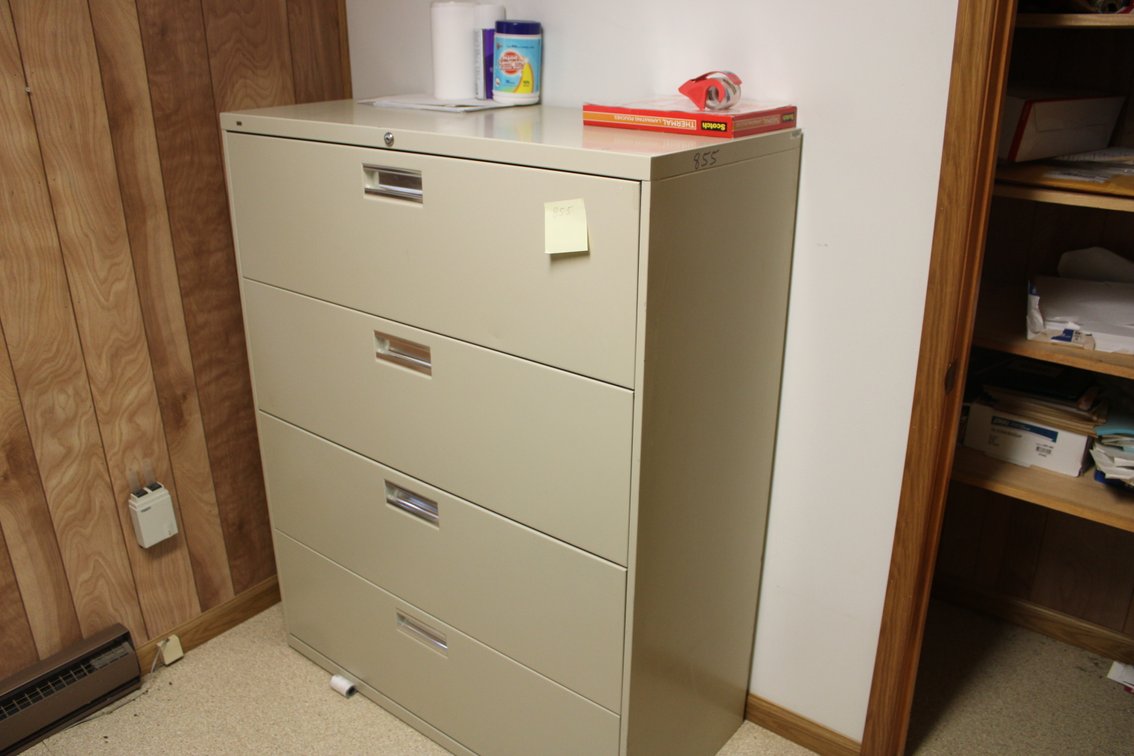 Large 4 Drawer Filing Cabinet W/ Storage