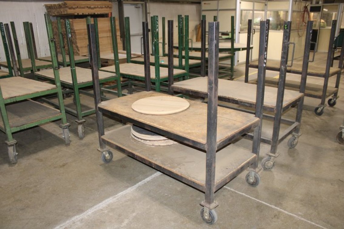 24"x60" Dual Shelf Rolling Cart
