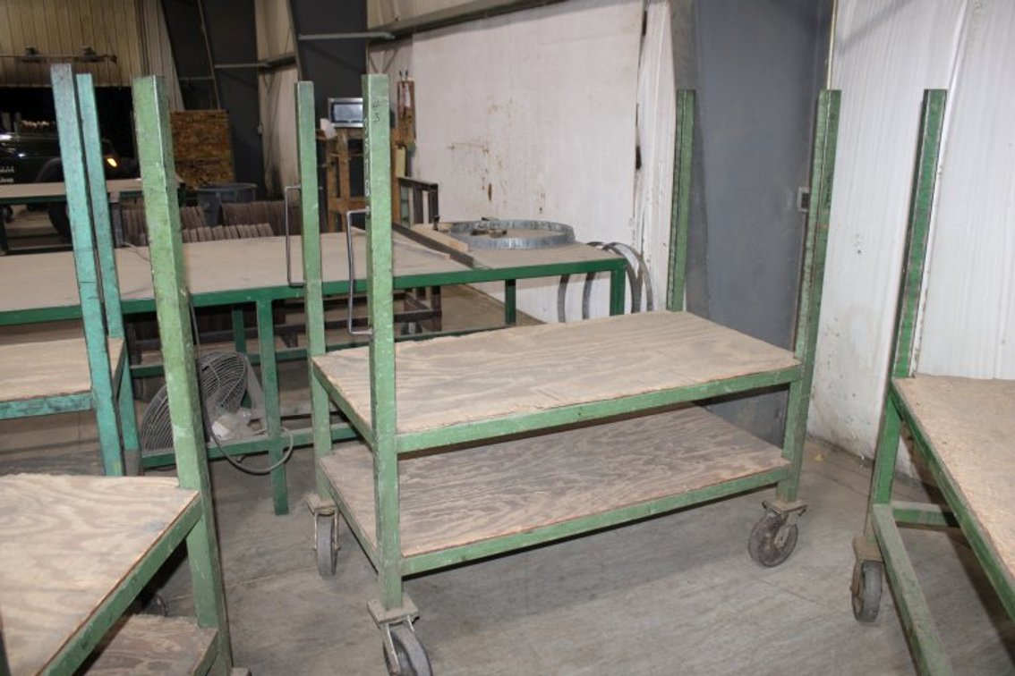 24"x60" Dual Shelf Rolling Cart