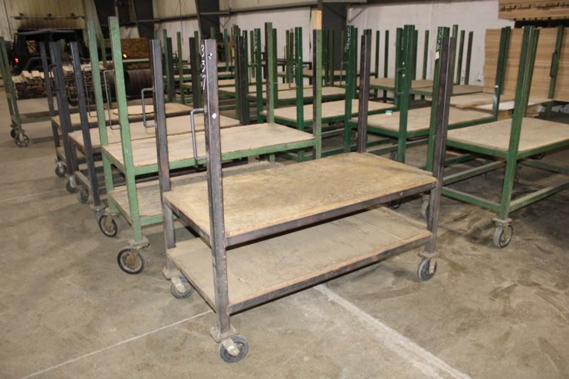 24"x60" Dual Shelf Rolling Cart