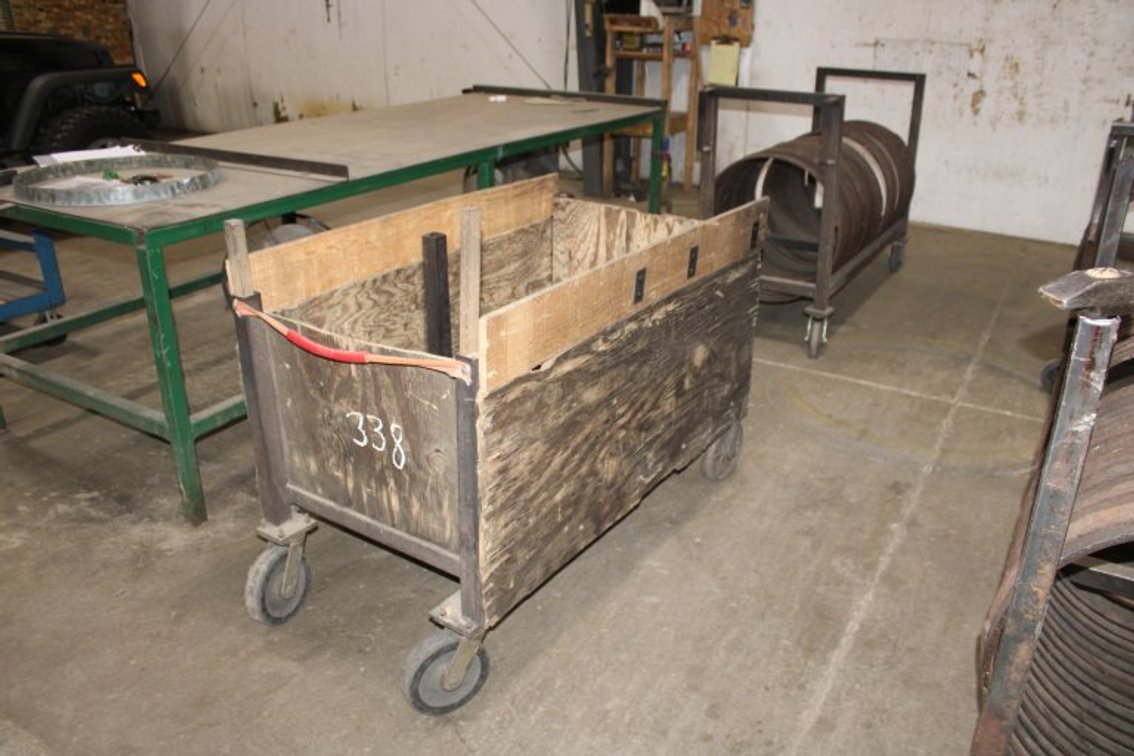 24"x60" Wooden Waste Cart