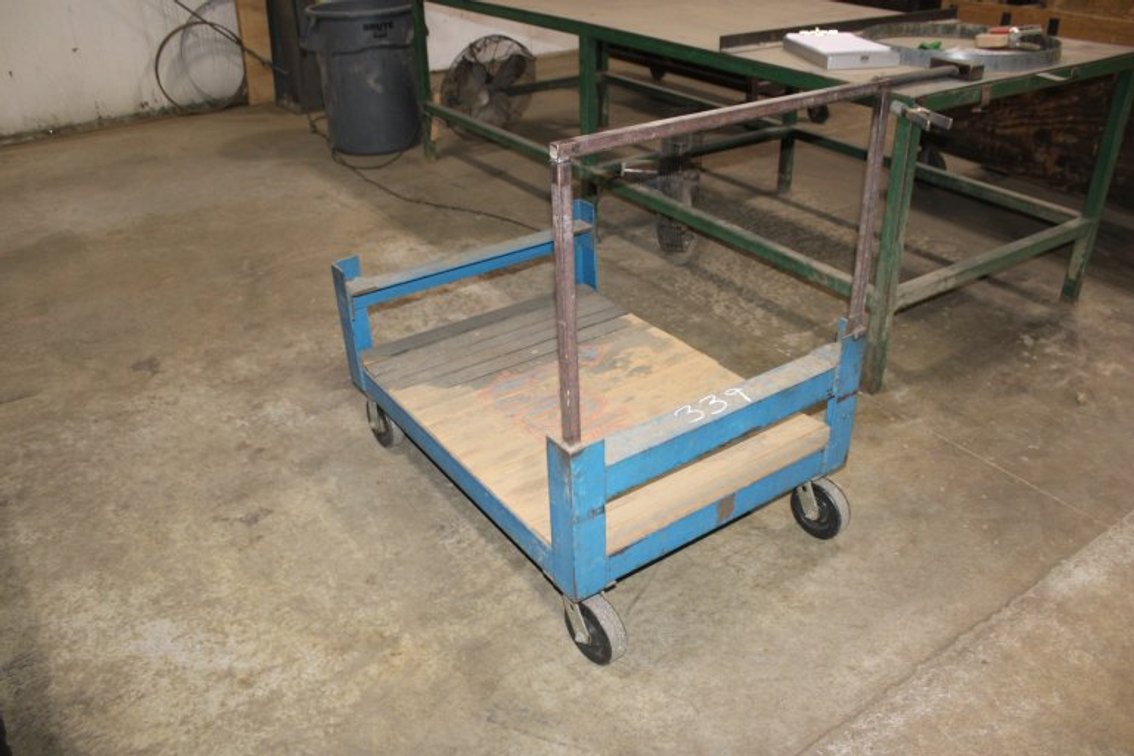 24"x36" Steel Flat Cart Wood Bottom