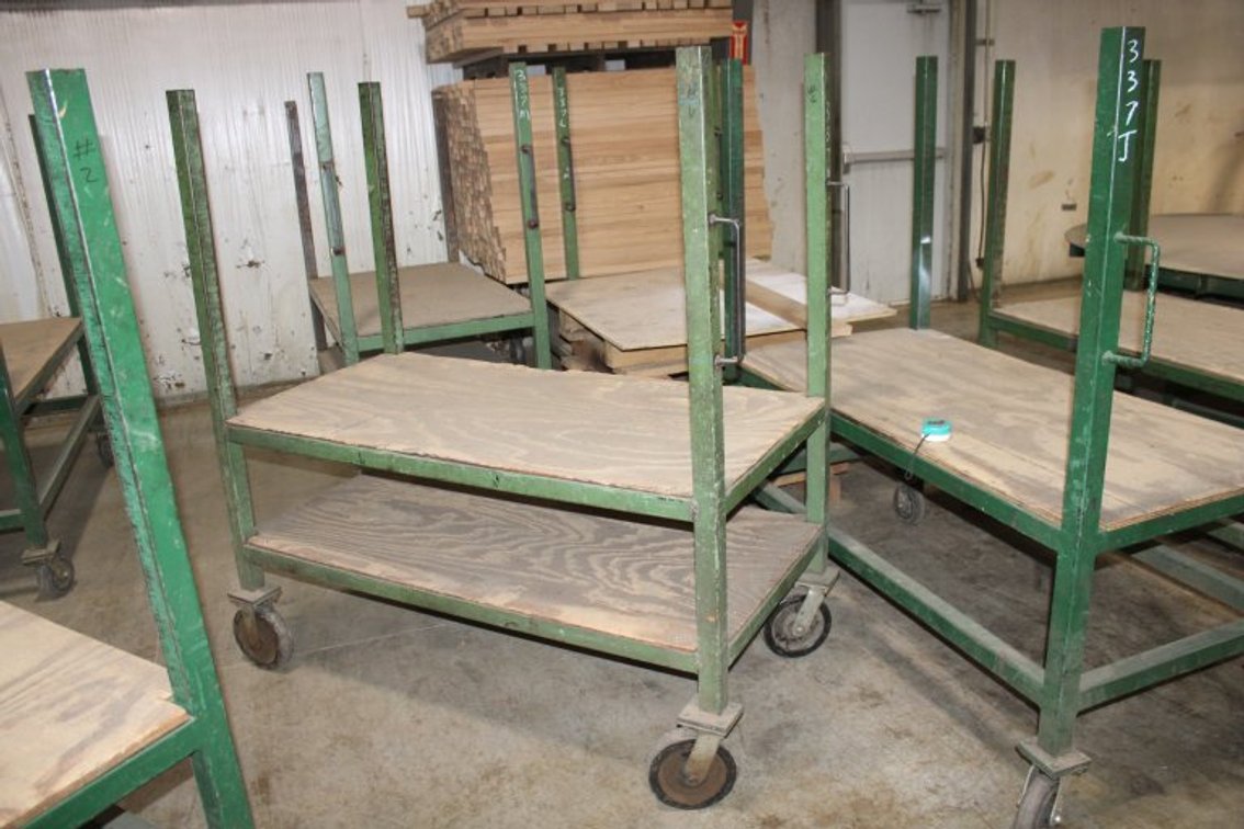 24"x60" Dual Shelf Rolling Cart