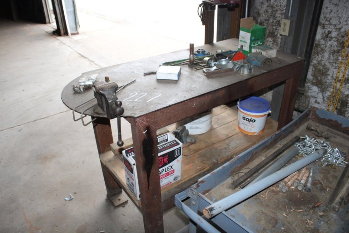 Steel Table & Rolling Cart
