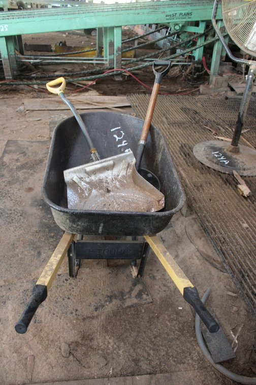 Wheel Barrow, Job Box, Pedestal Fan