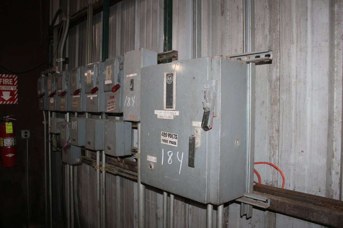 Electric Panel at Outfeed of Gang