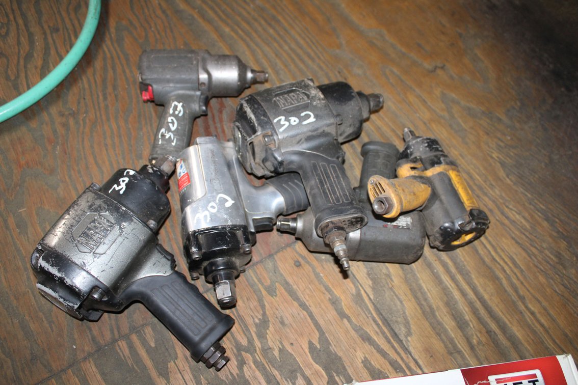 (6) Air Operated Impact Wrenches 1"-1/2"