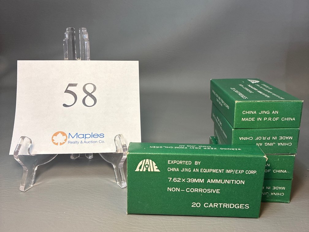 100 Rounds 7.62x39 MM Non-Corrosive 