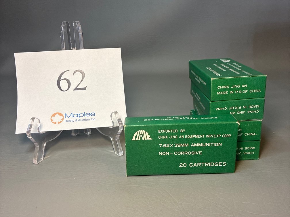 100 Rounds 7.62x39 MM Non-Corrosive 