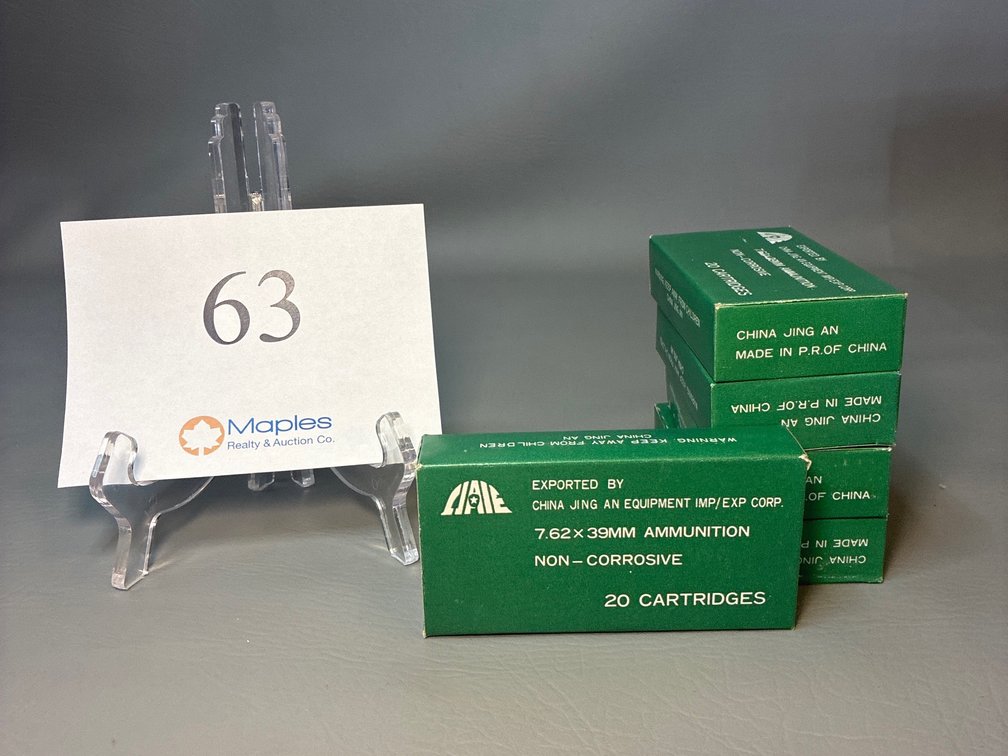 100 Rounds 7.62x39 MM Non-Corrosive 