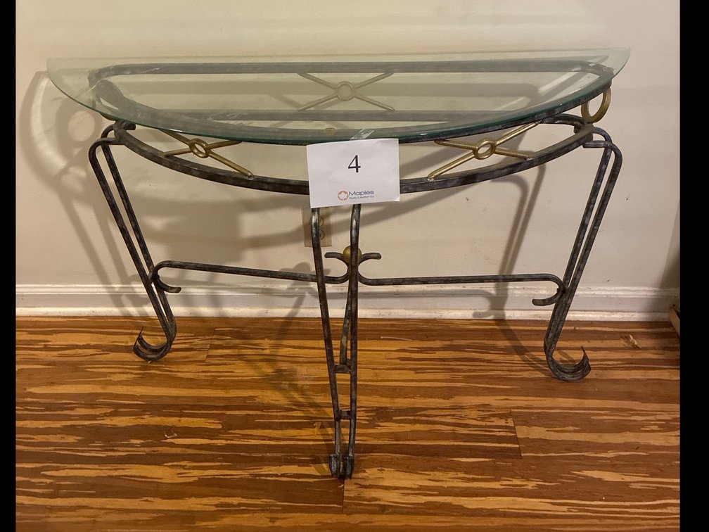 Table with Glass Top 48x17x29