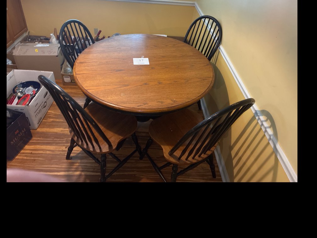 Dining Set Wooden Table 4Chairs 48x30