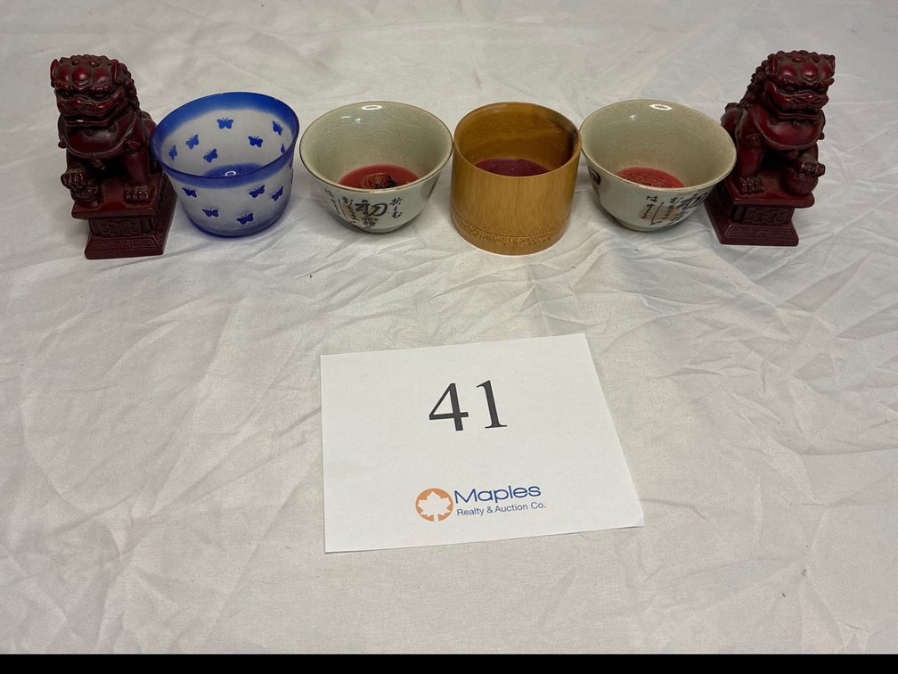 Candle Holders Vintage Chinese Foo Dogs