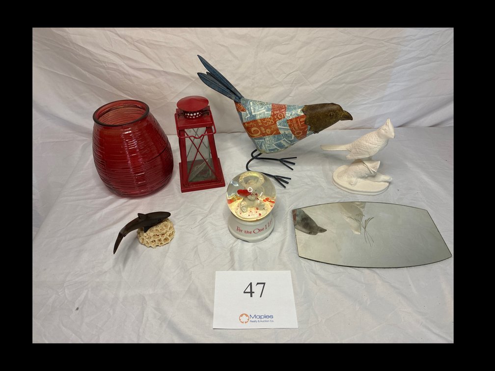 Antique Birds, Shark, Snow globe