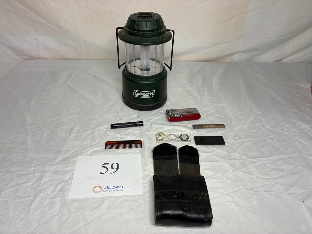 Coleman Lantern, Survival Kit, Swiss Army Knife