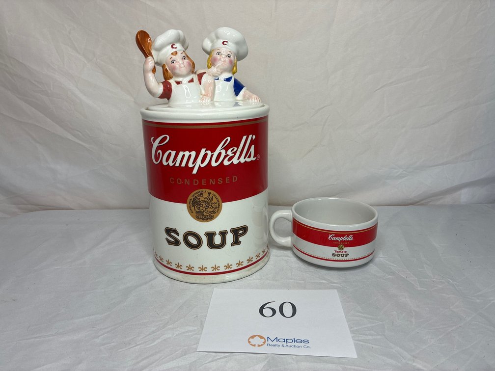 Campbell Soup Cookie Jar, and Cup