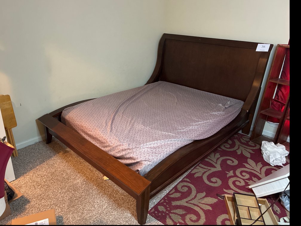 Full Size Bed and Wooden Frame