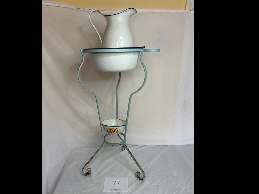 Vintage Enamelware Wash Station