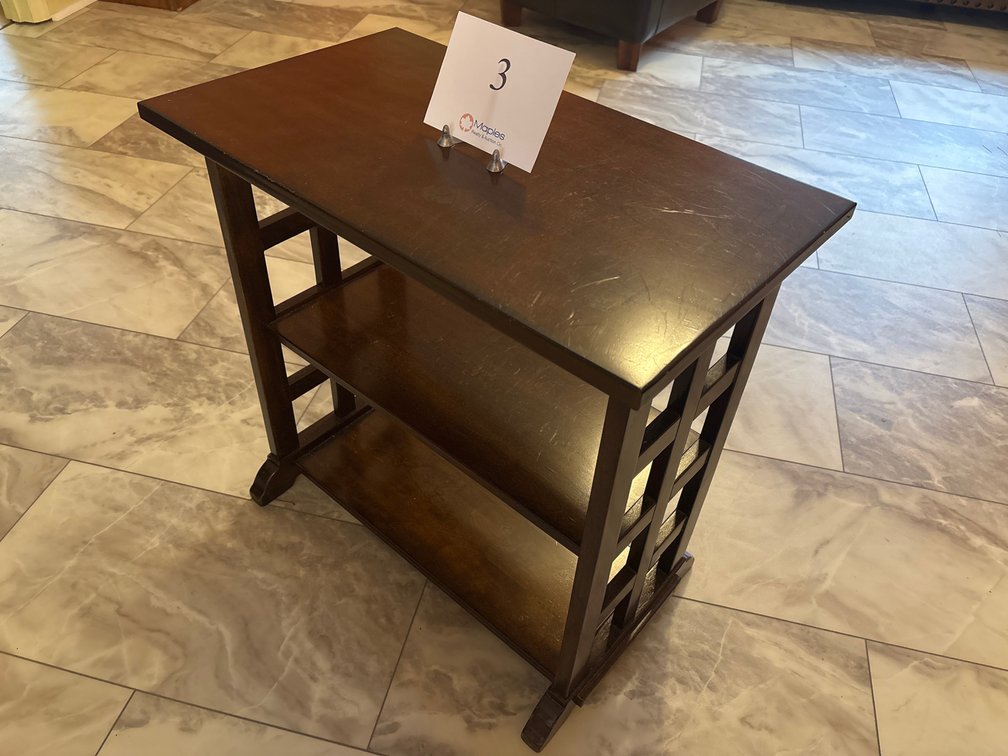 WOODEN END TABLE