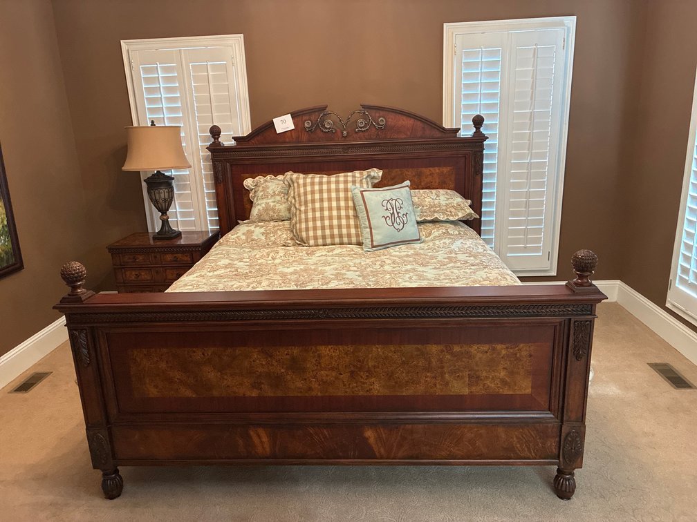 Mahogany Bed Frame with Mattress King Size