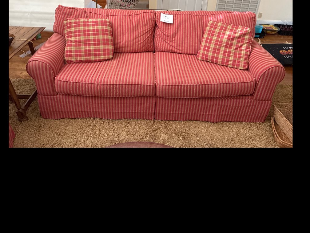 Plaid Couch 7 Feet