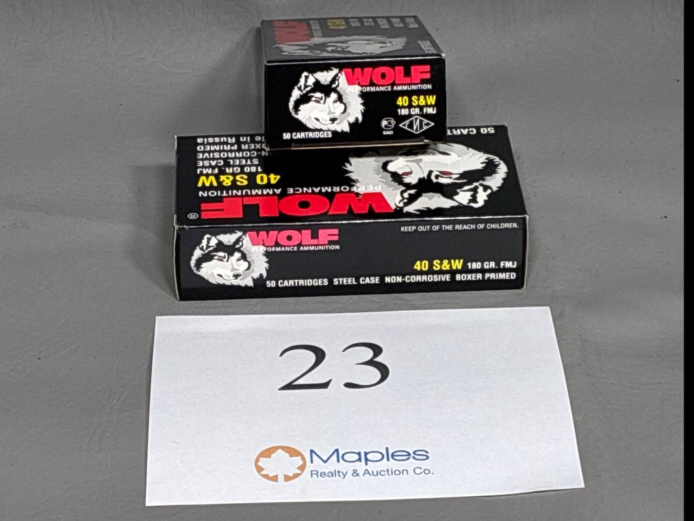 100x Rounds Wolf 40 S&W 180 Grain FMJ
