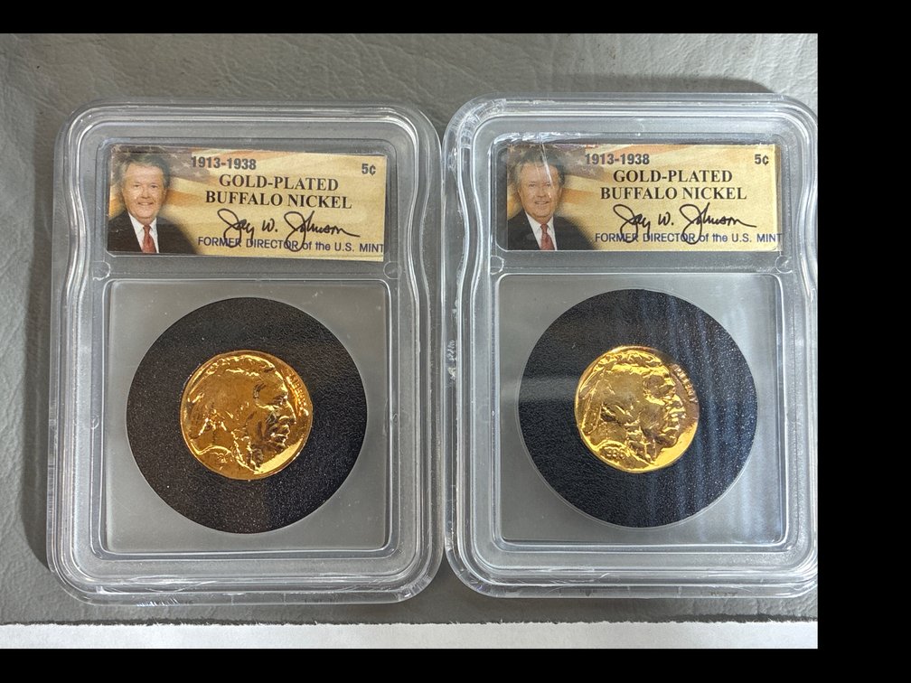 1913-1938 Gold-Plated Buffalo Nickel
