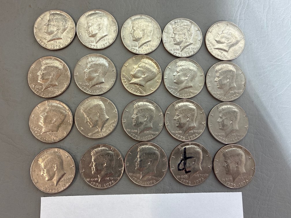 1776  Bicentennial Half Dollars 20x