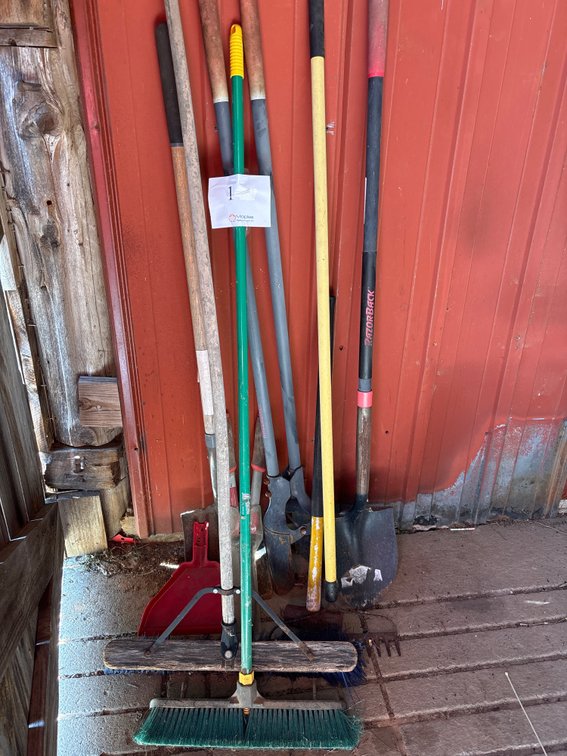 GARDEN TOOLS AND WHEEL-BARREL