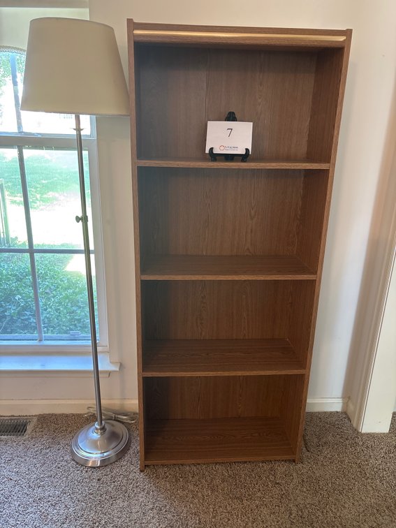 BOOK SHELF AND FLOOR LAMP