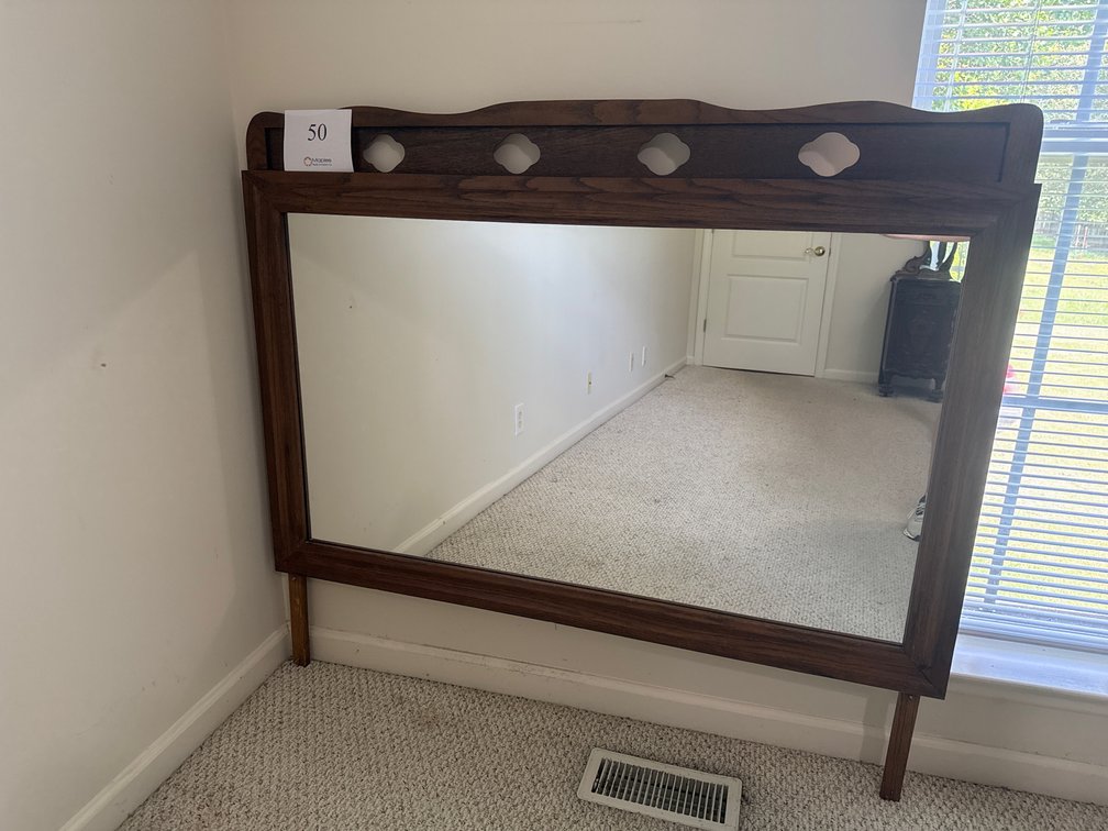 MIRROR WITH WOOD FRAME