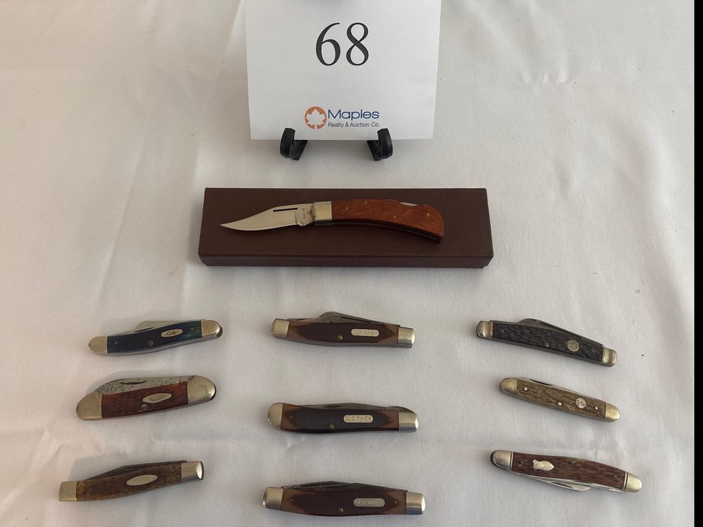 VARIOUS KNIVES, CASE, OLDTIMER