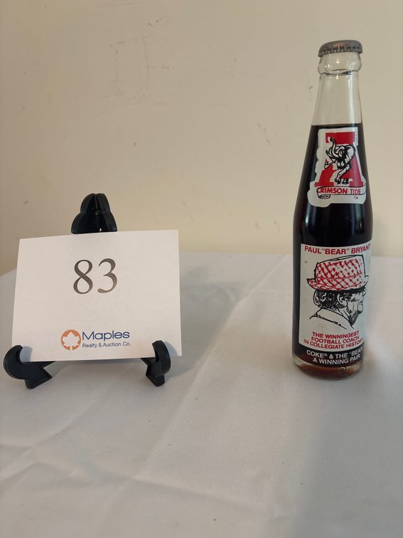 ALABAMA CRIMSON TIDE COLLECTOR COKE BOTTLE
